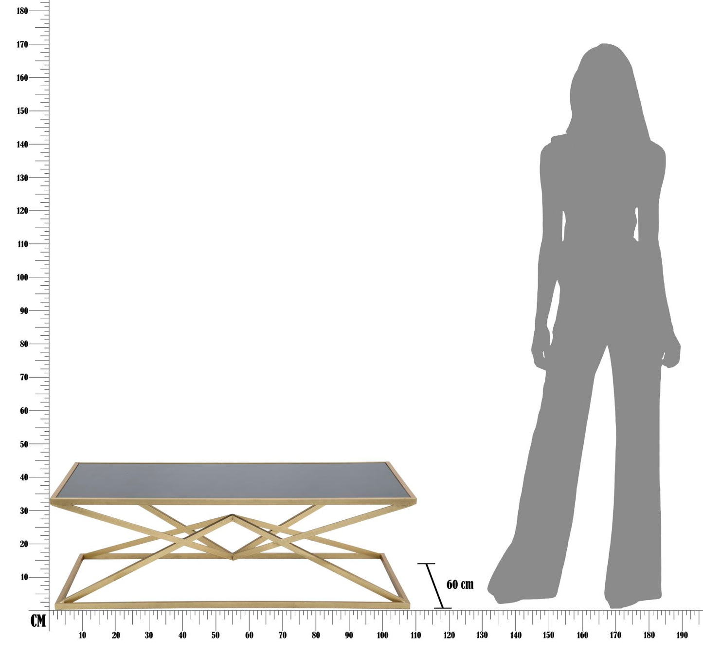 Mesa de Café Piramid Cm 110x60x45