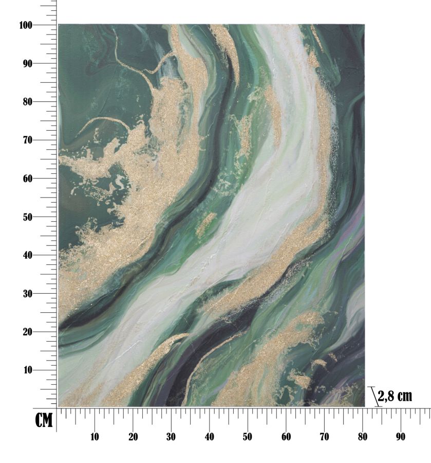 Pintura Sobre Tela Greenery Cm 80x2,8x100