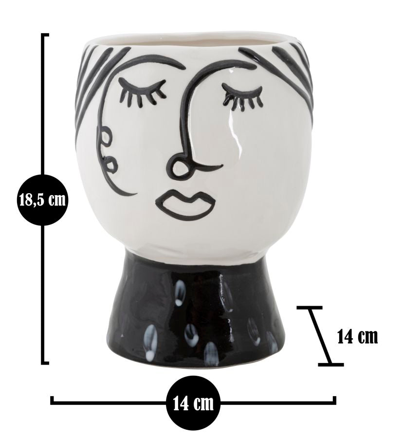 Jarra Pot Rosto Cm ø 14x18,2