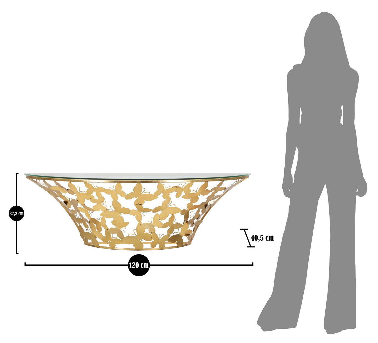 Consola da Murro Borboletas Cm 120x40,5x37,2