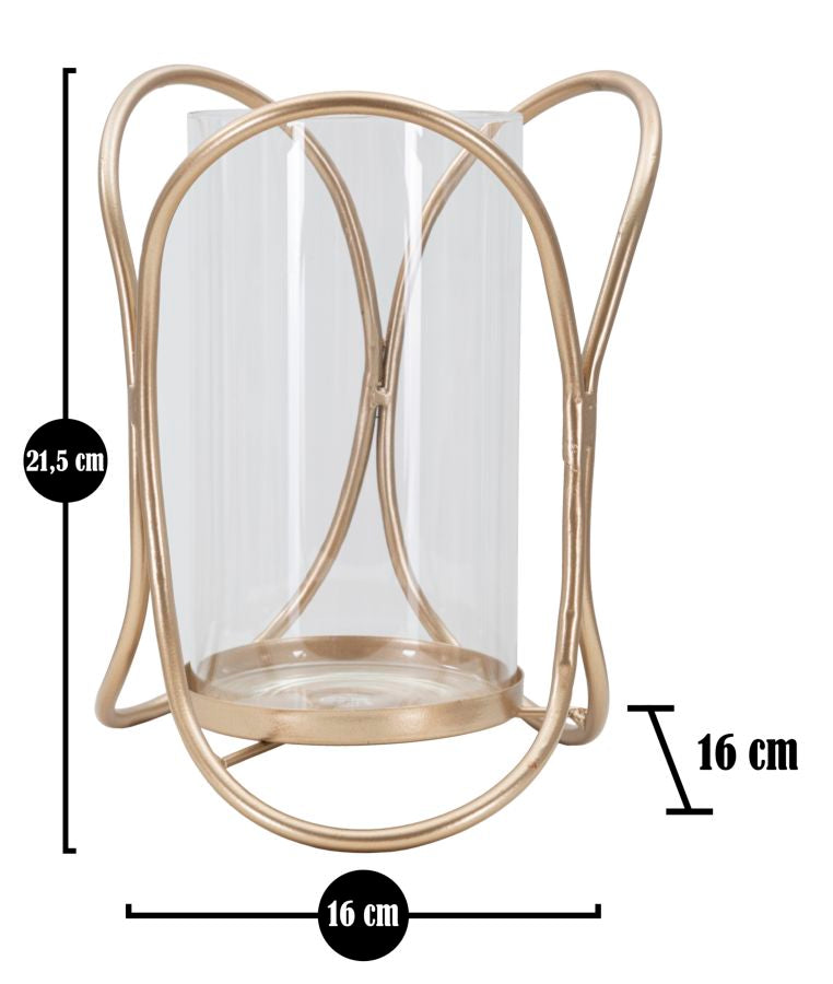 Porta velas Glox Dark Cm ø 16x21,5