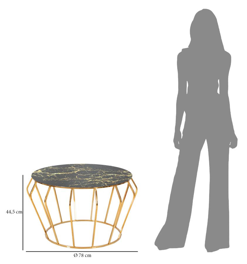 Mesa Auxiliar de Café Histor Cm ø 78x44,5