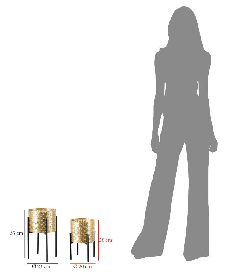 Jarra Glissy Stand Par -A- Cm ø 21x38-19x28