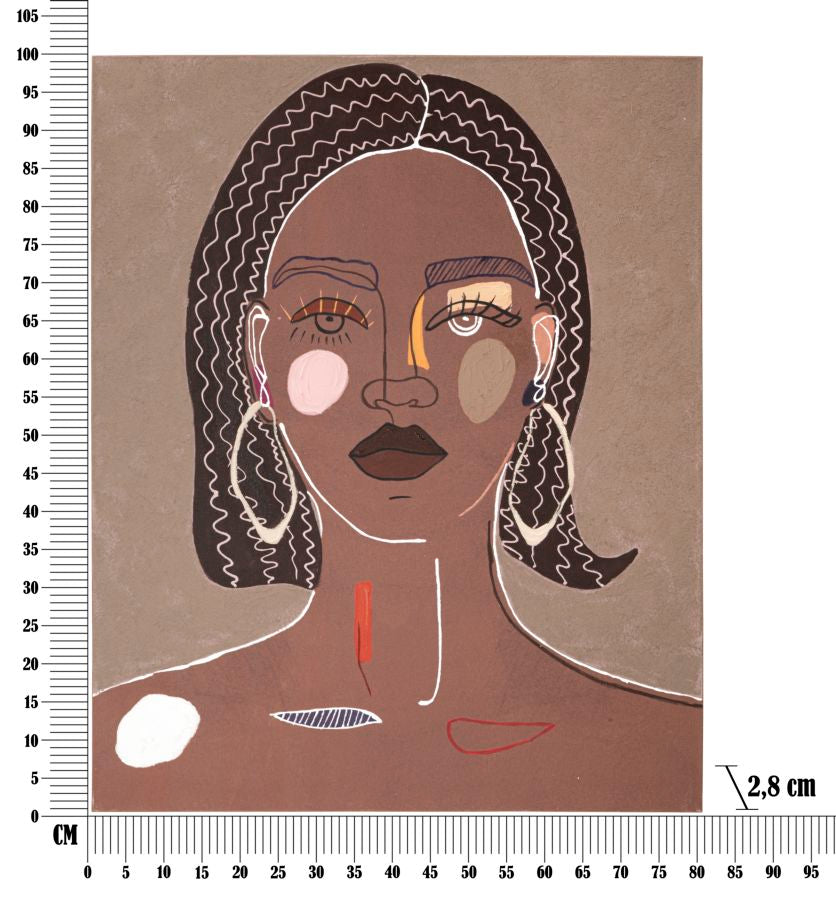 Pintura Sobre Tela Tribal -B- Cm 80x2,8x100