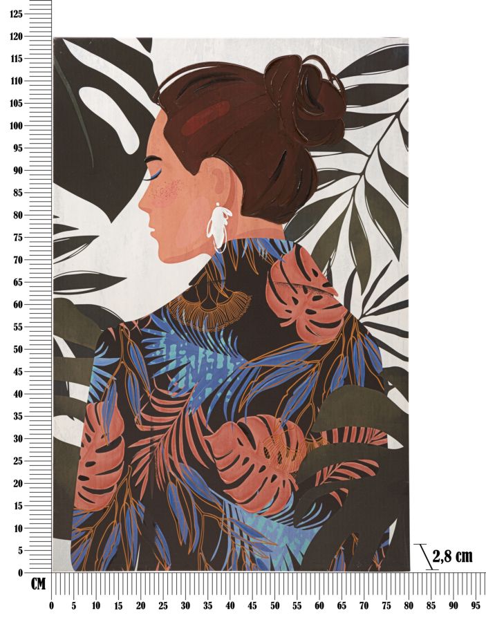Moldura decorativa Lady Jungle -B- 80x2,8x120