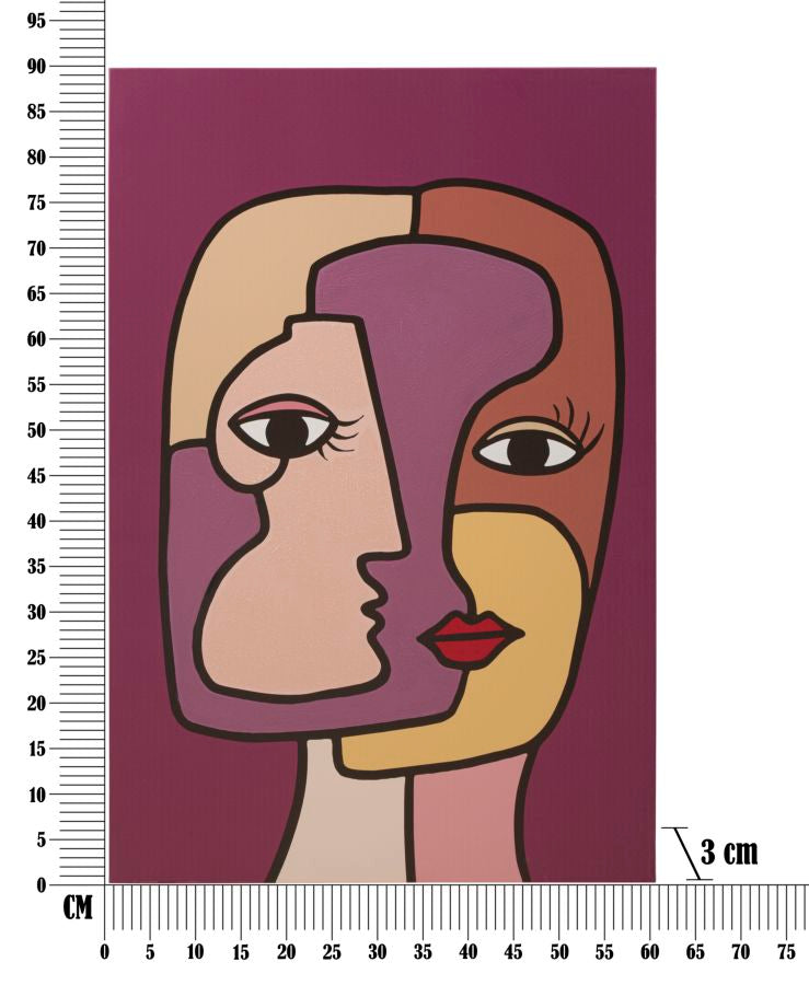 Estampa pintada Faces New -A- Cm 60x3x90