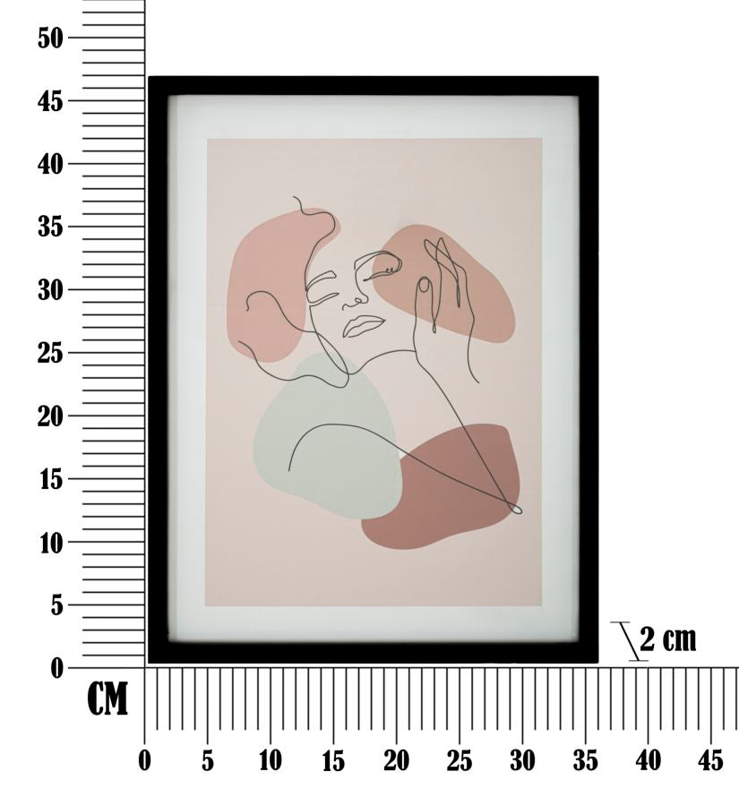Moldura decorativa Rosto -A- Cm 35x2x47