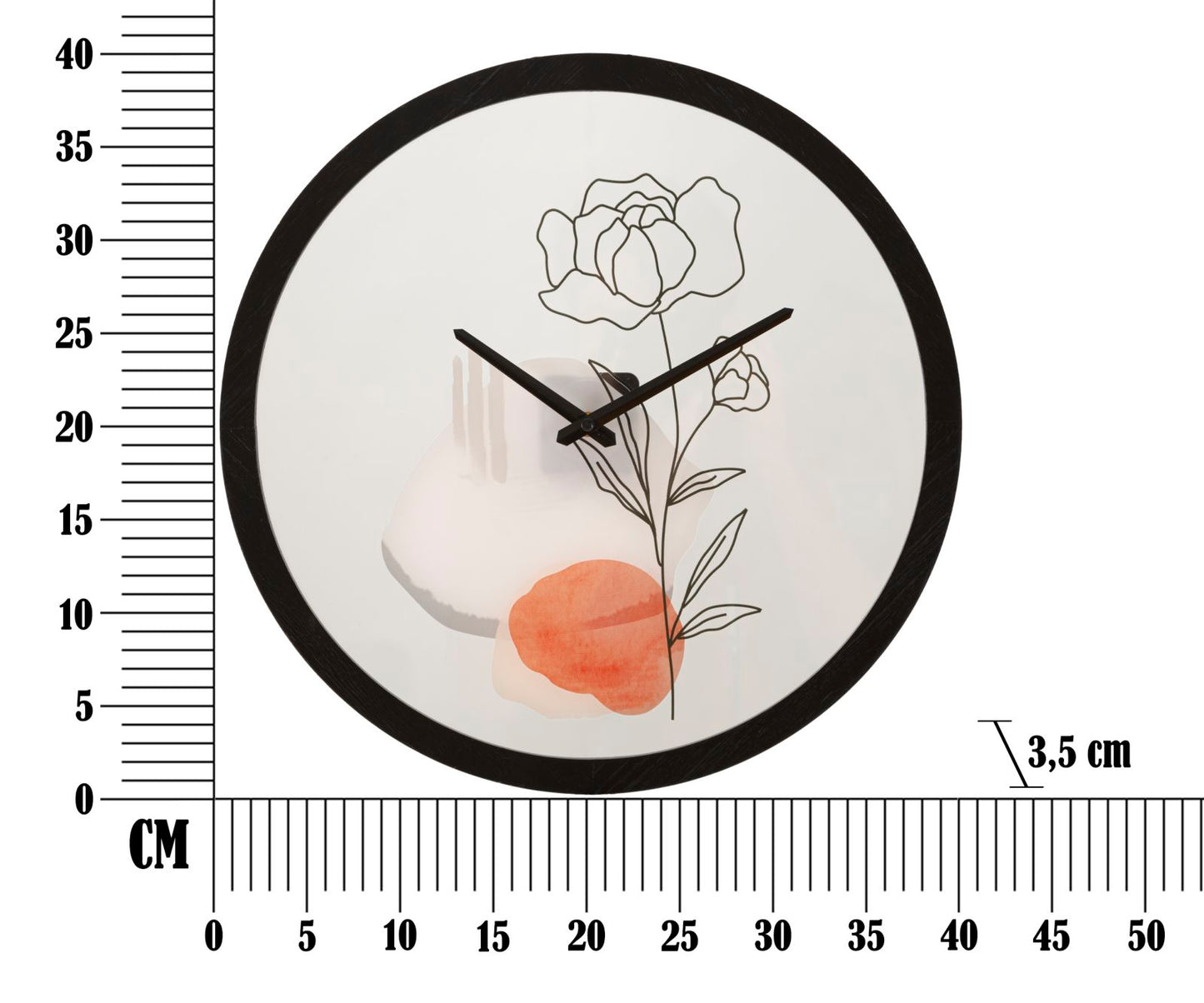 Relógio de Parede Flor -A- Cm ø 40x3,5