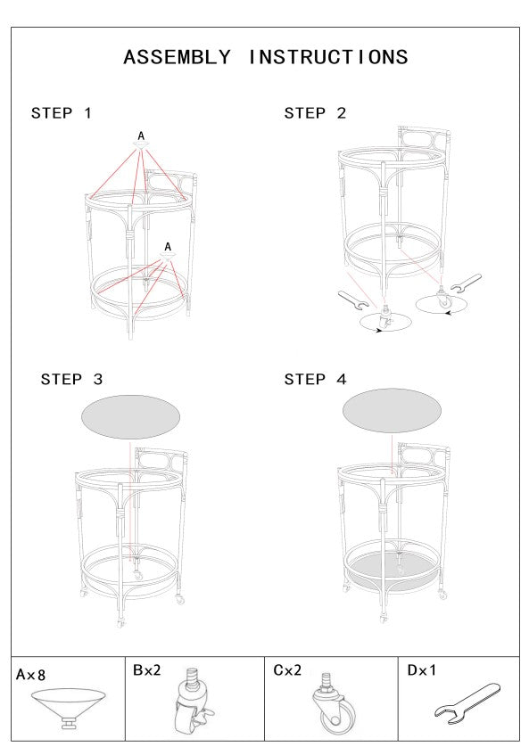 Carrinho Panama Redondo Cm ø 51x74