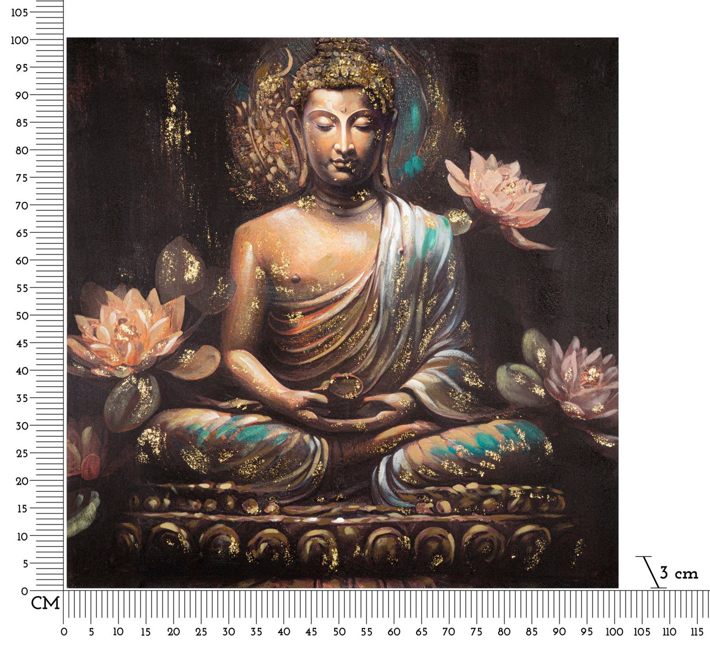 Pintura Sobre Tela Buda -A- Cm 100x3x100