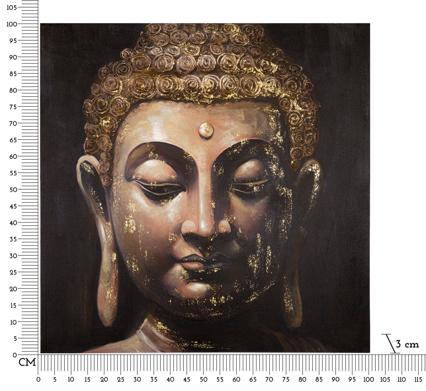 Pintura Sobre Tela Buda -B- Cm 100x3x100