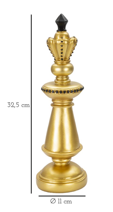 Rei Dourado E Preto Cm ø 11x32,5