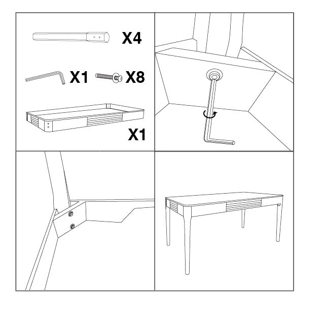 Mesa de almoço Matera Cm 180x90x80