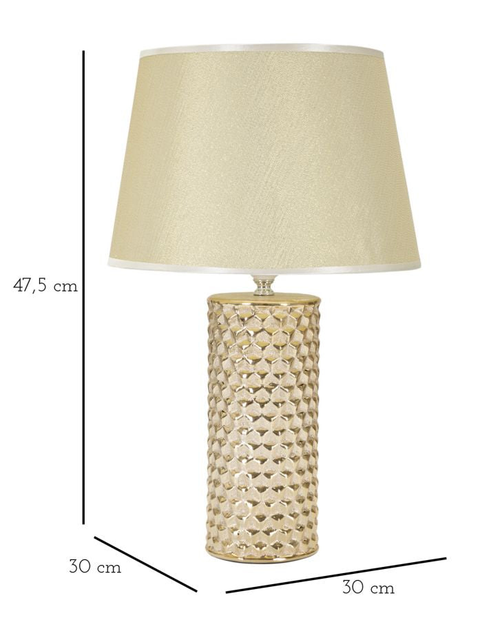 Candeeiro de Mesa Glam Dourado Cm ø 30x47,5