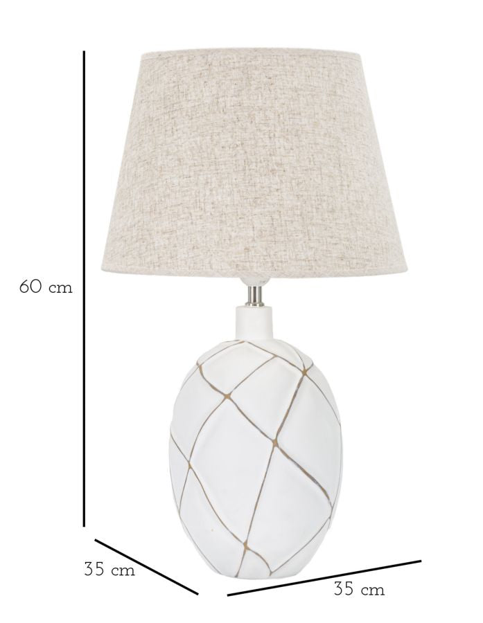 Candeeiro de Mesa Resina Lines Cm ø 35x60