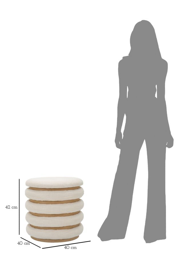 Pufe Damasco Line Cm ø 40x42