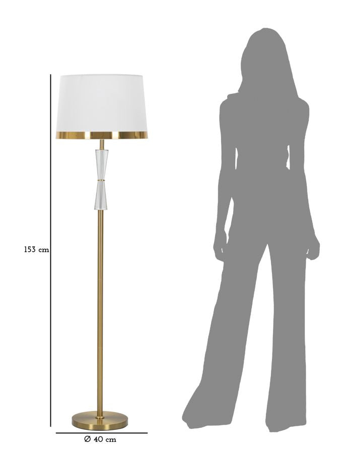 Candeeiro de Pé Cristal Cm ø 40x153