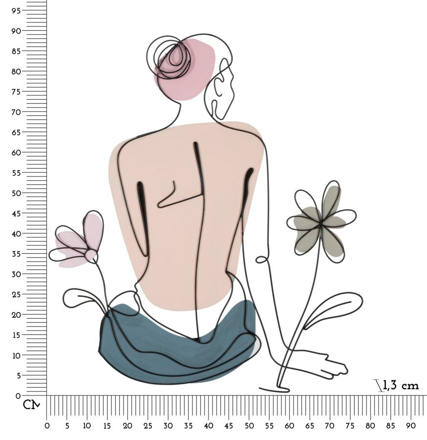 Painel de Parede Lady W Flor Cm 80x1,3x90