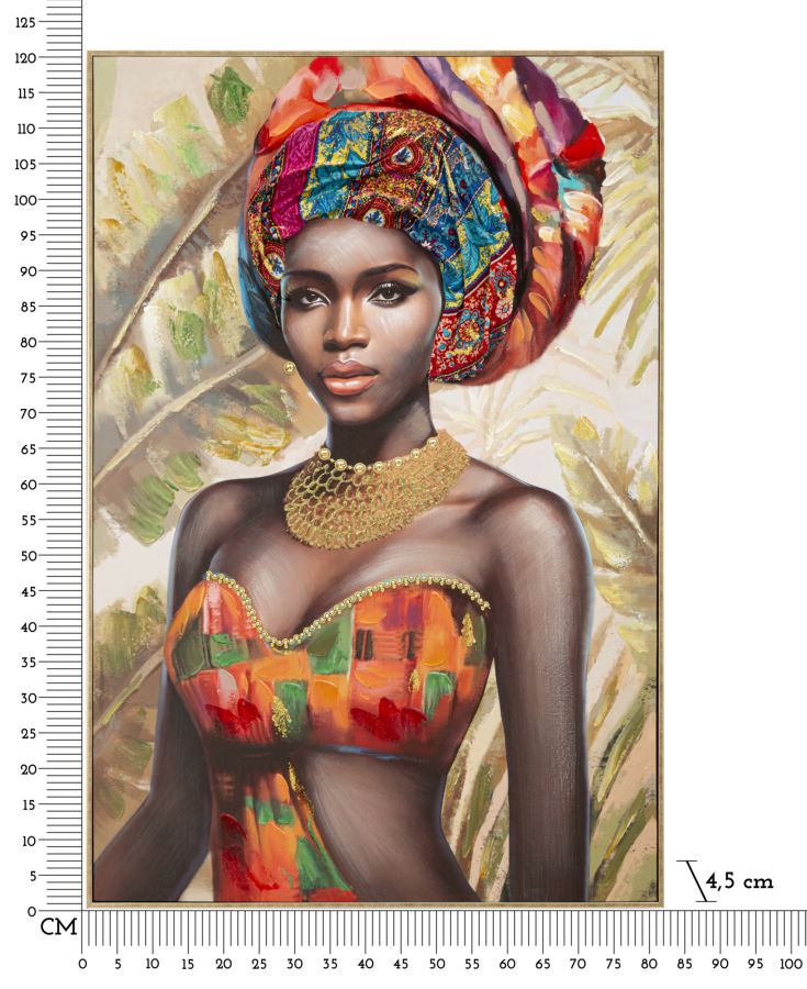 Pintura Sobre Tela com Moldura Deva -B- Cm 82x4,5x122