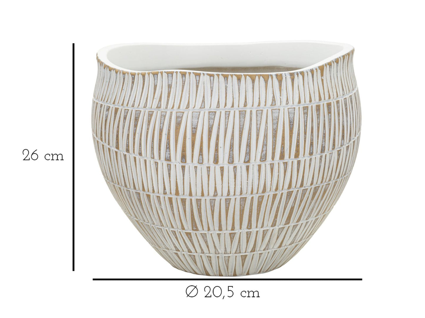 Cachepot Resina Stiky Cm ø 26x20,5