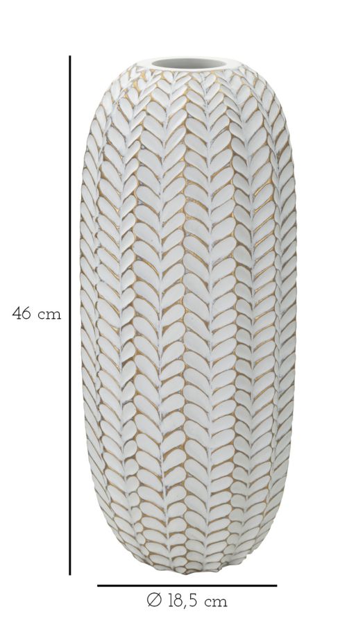 Jarra Resina Folha Cm ø 18,5x46