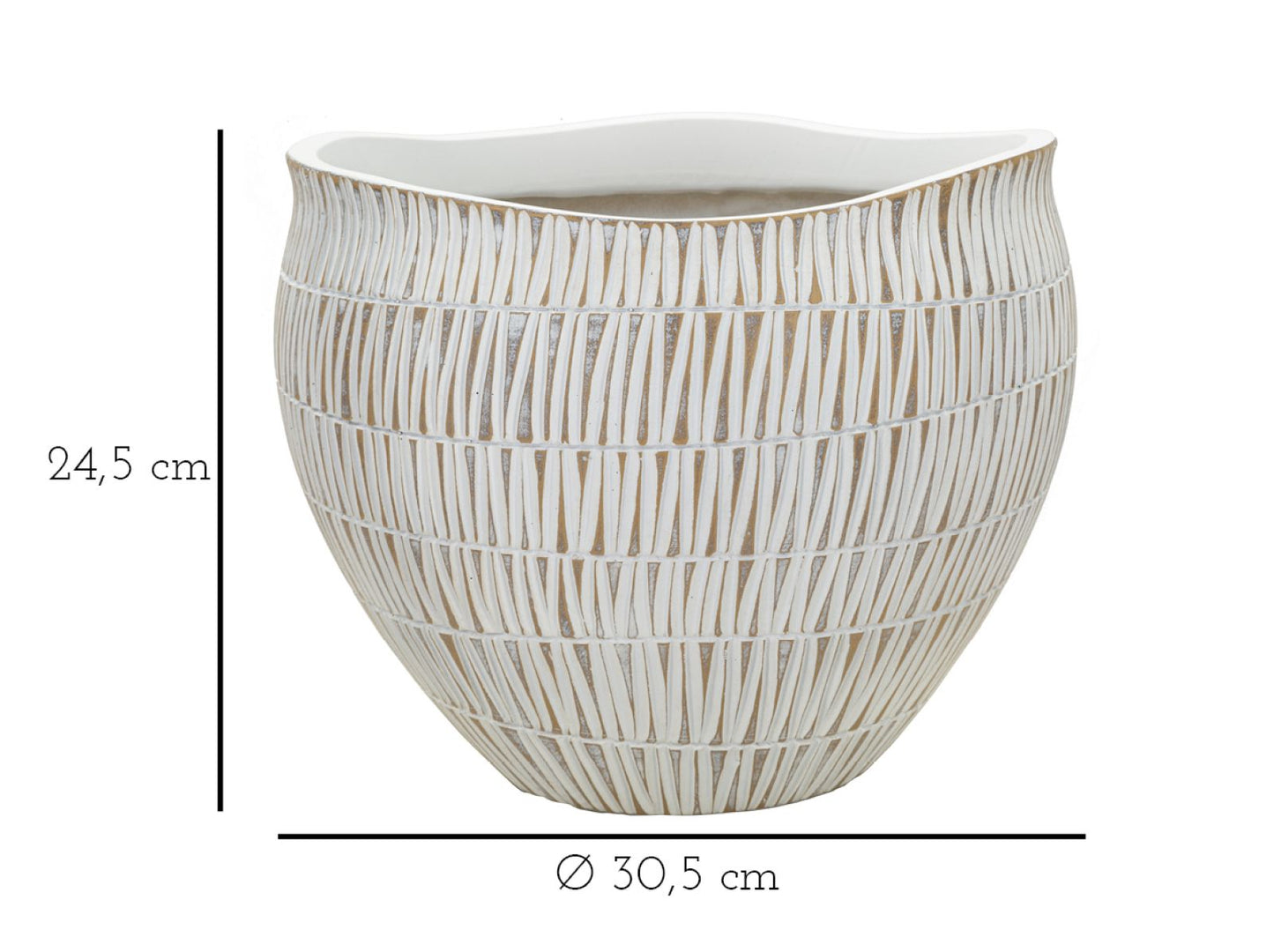 Cachepot Resina Stiky Cm ø 30,5x24,5