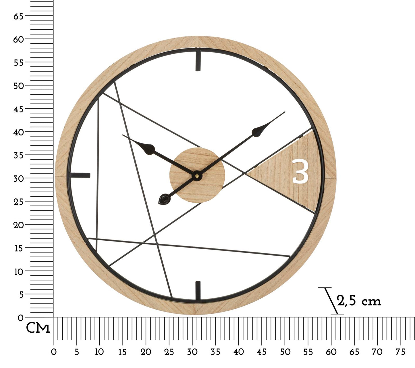 Relógio de Parede Geometric Design Cm ø 60x2,5