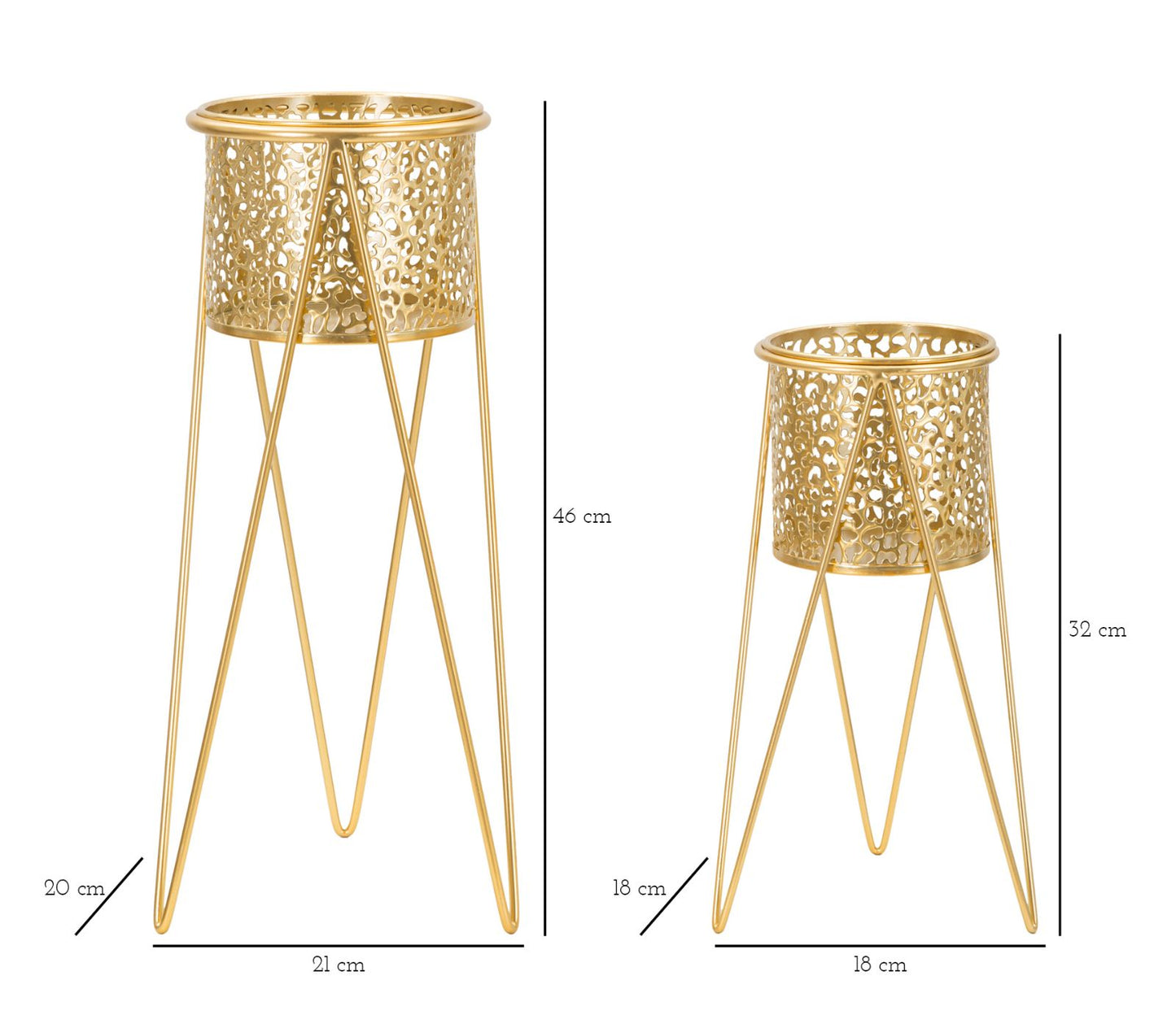 Jarra Glod Par Cm 21x20x46-18x18x32