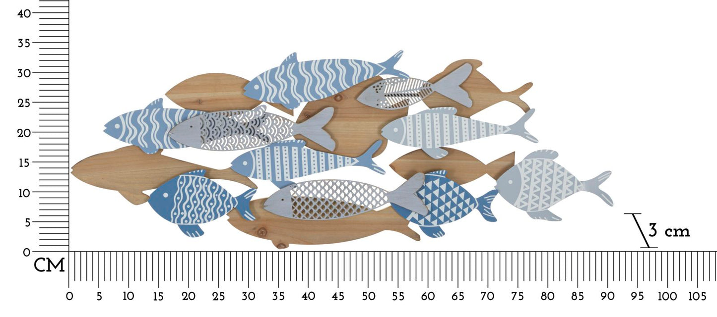 Painel de Parede Fish Sea Cm 91x3x33,5