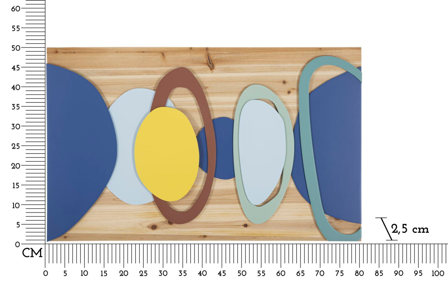 Painel de Parede Wood Color Cm 80x2,5x50