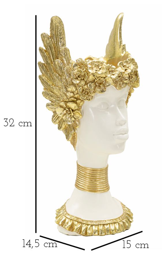 Escultura Athena Cm 15x14,5x32