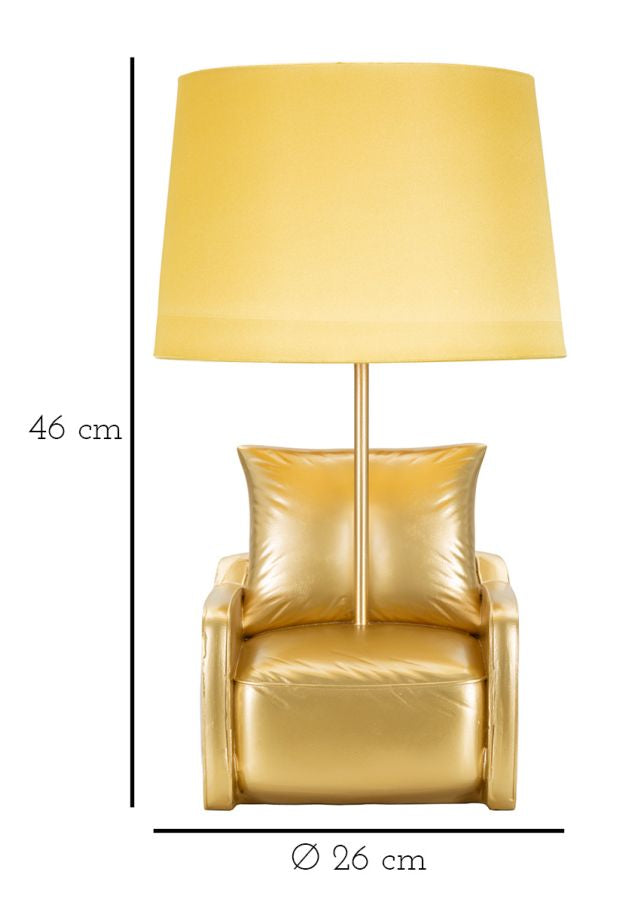 Candeeiro de Mesa de Cabeceira Midcentury Gialla Cm ø 26x46
