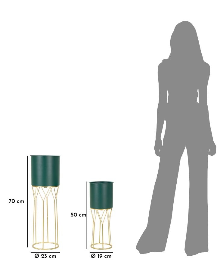 Jarra Grent Stand Conjunto 2 Un. Cm ø 23x70-19x50
