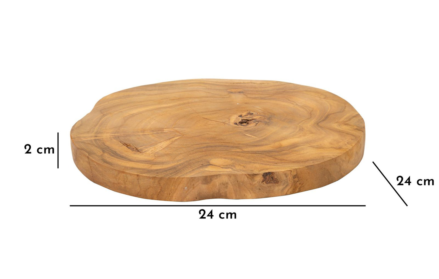 Porta objetos Pokon em Teca Reciclada Cm ø 24x2