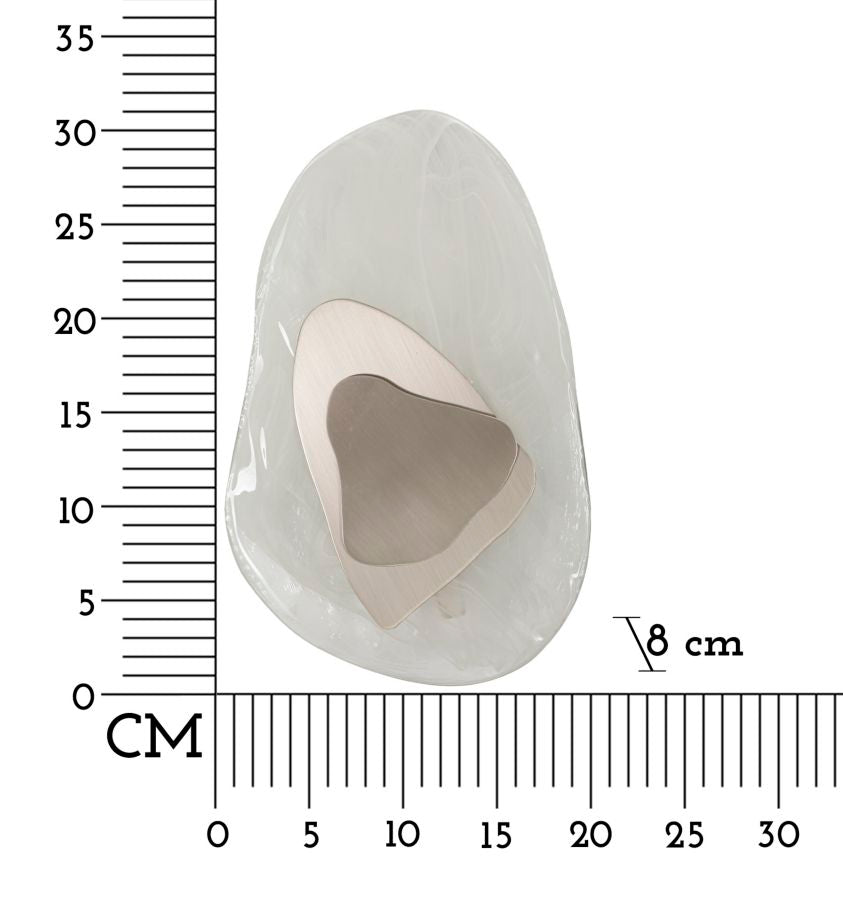 Candeeiro de Parede Ocean Prateado Cm 21x8x31
