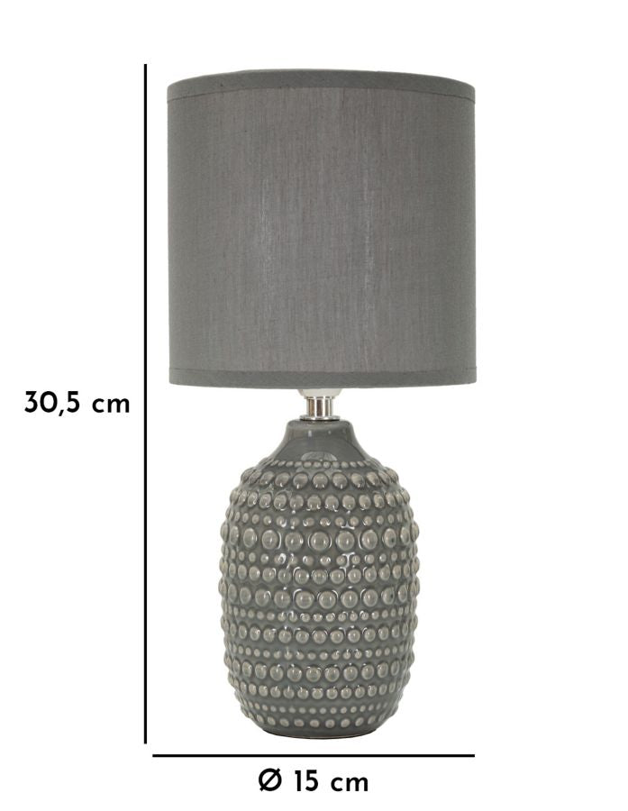 Candeeiro de Mesa de Cabeceira Pintas Grigia Cm ø 15x30,5