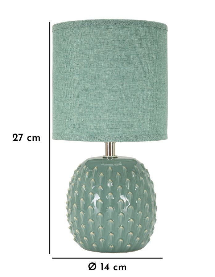 Candeeiro de Mesa de Cabeceira Pontus Turchese Cm ø 14x27