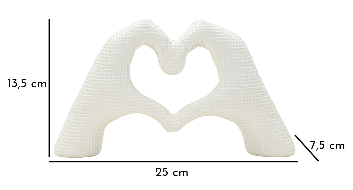 Escultura Lover Branco Cm 25x7,5x13,5
