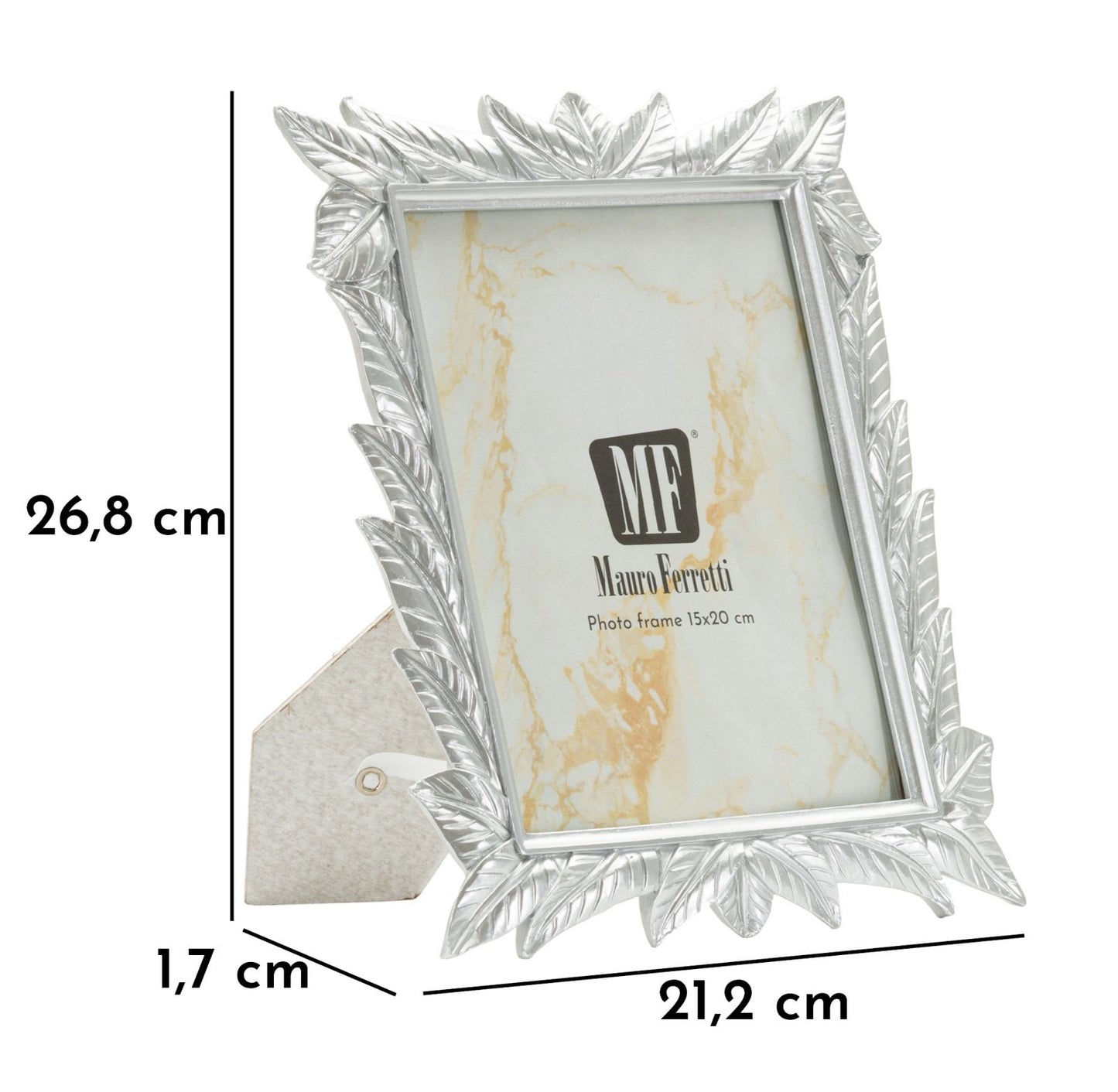 Moldura Leavy Prateado Cm 21,2x1,7x26,8 (medida Interna Cm 15x20)