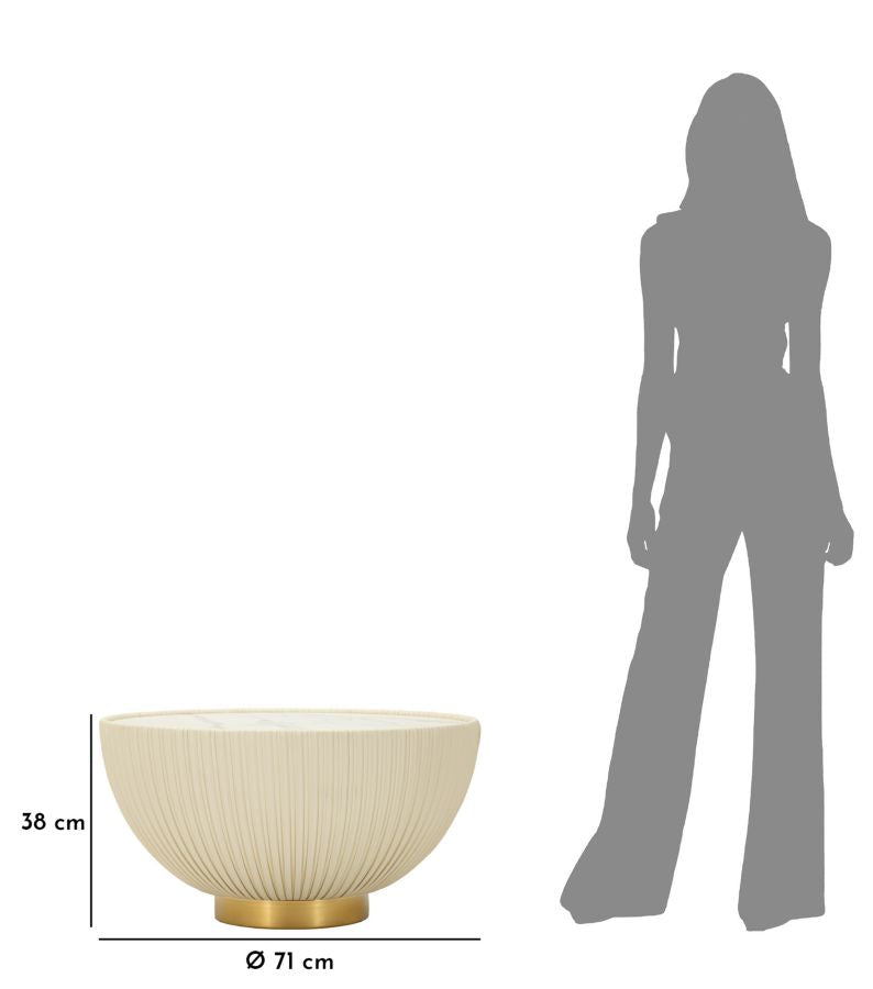 Mesa Auxiliar de Café Elge Cm ø 71x38