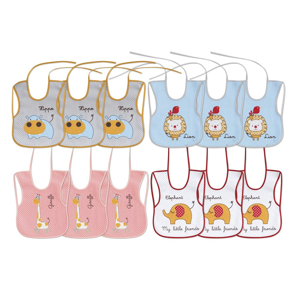 Babete Terry Plastificado 25X35 Pack 2 Unidades Branco Interbaby