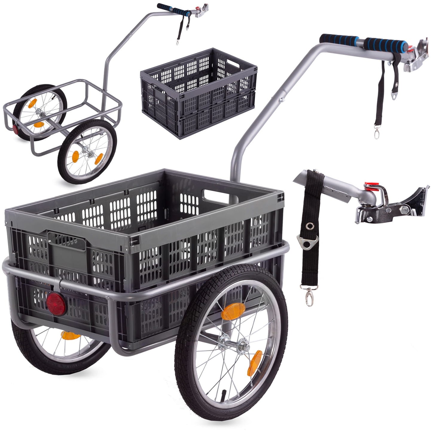 Reboque de bicicleta até 50 kg com caixa removível