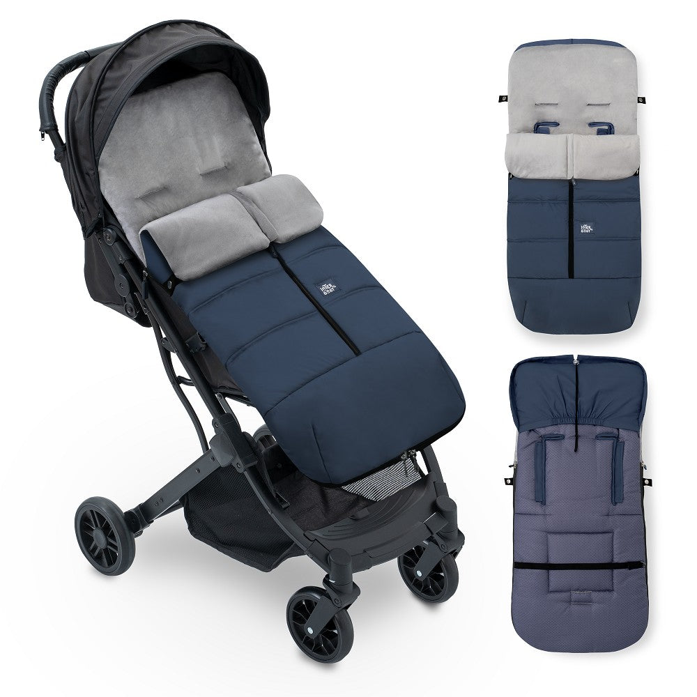 Saco Universal Para Carrinho de passeio Impermeável 46X105 Cms Coralina Azul Marino Interbaby
