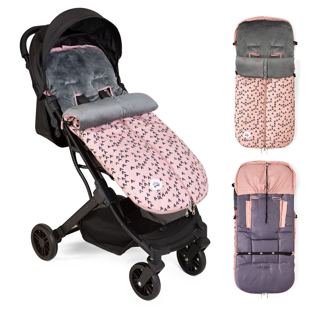 Saco Universal Para Carrinho de passeio Impermeável 46X105 Cms Coralina Montan Rosa Interbaby