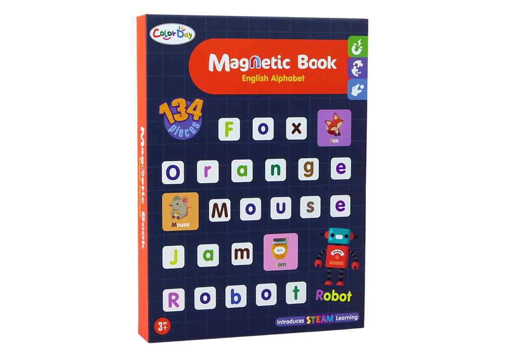 Livro puzzle magnético alfabeto inglês