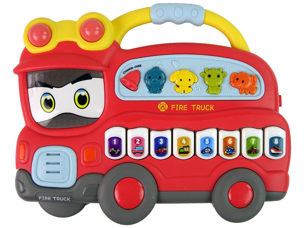 Piano interativo bombeiros sons veículos