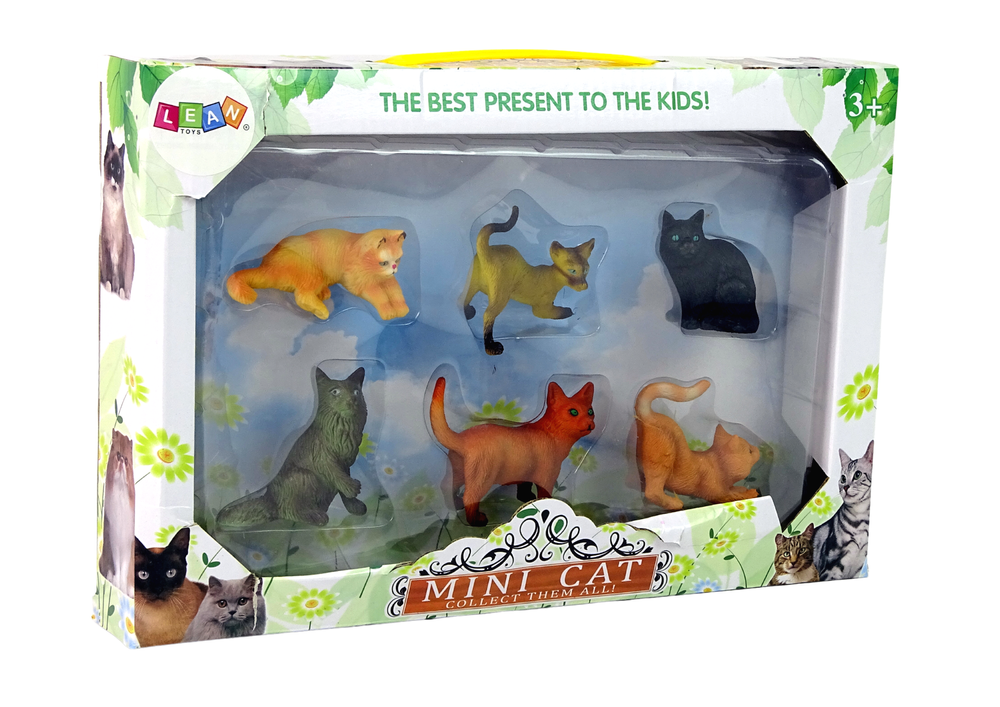 Gatos domésticos várias raças 6 peças