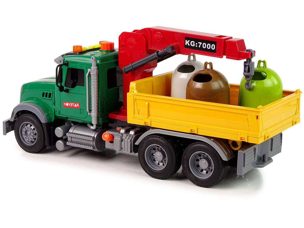 Camião grua transporte contentor lixo som