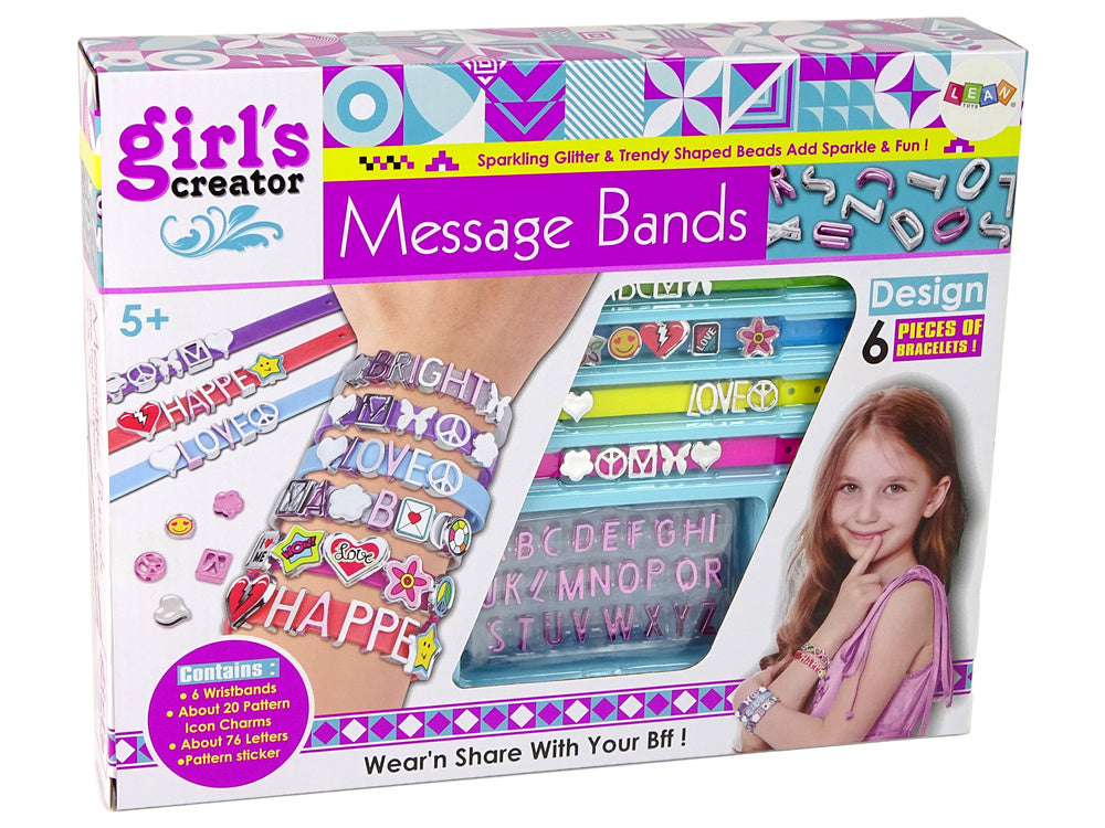Kit bijuteria pulseiras letras DIY