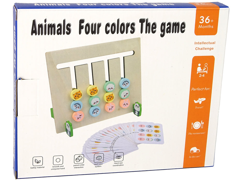 Puzzle madeira animais dupla face educativo